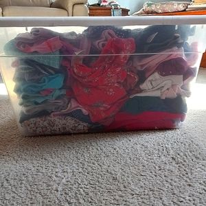 Girls lot summer/ fall bin sizes range from 4t to 6x toddlers